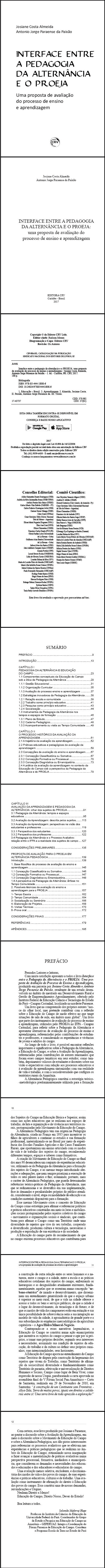 INTERFACE ENTRE A PEDAGOGIA DA ALTERNÂNCIA E O PROEJA:<br> uma proposta de avaliação do processo de ensino e aprendizagem